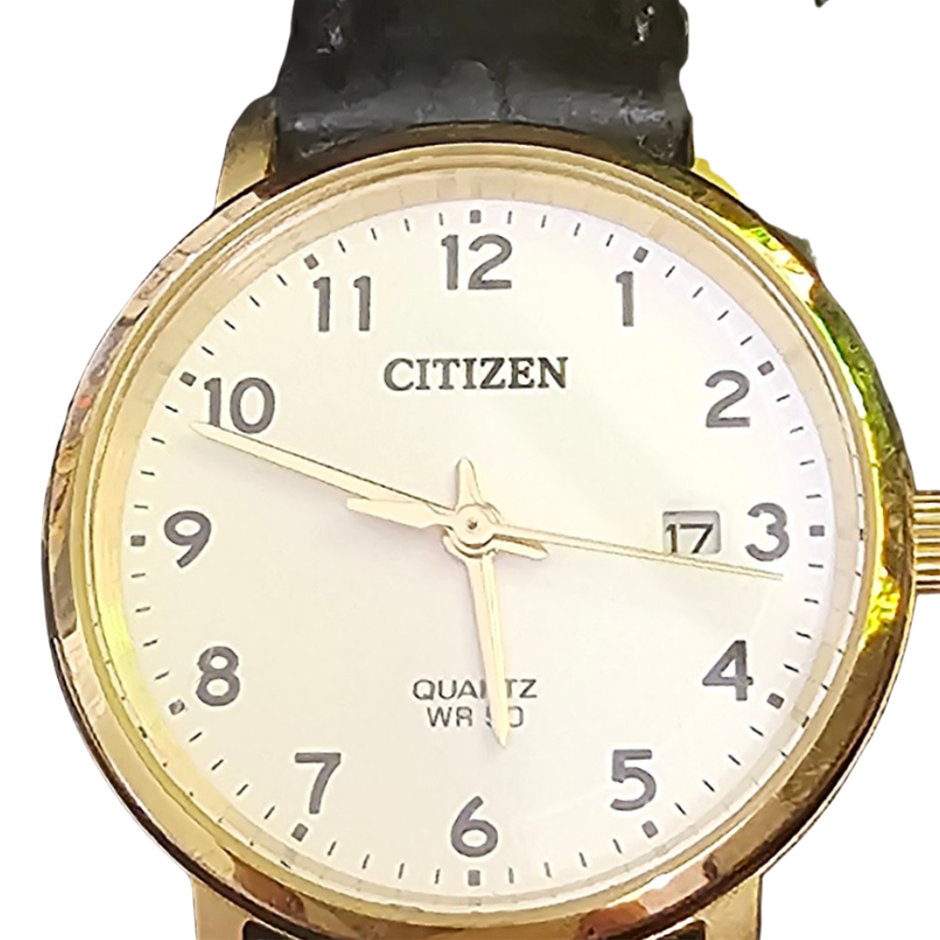 CITIZEN QUARTZ 28MM GOLD-TONE STAINLESS STEEL EU6093-05A BXP