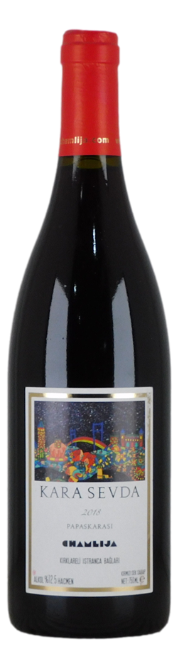 Chamlija Kara Sevda 2018 Red Wine (12x 750mL), Turkey