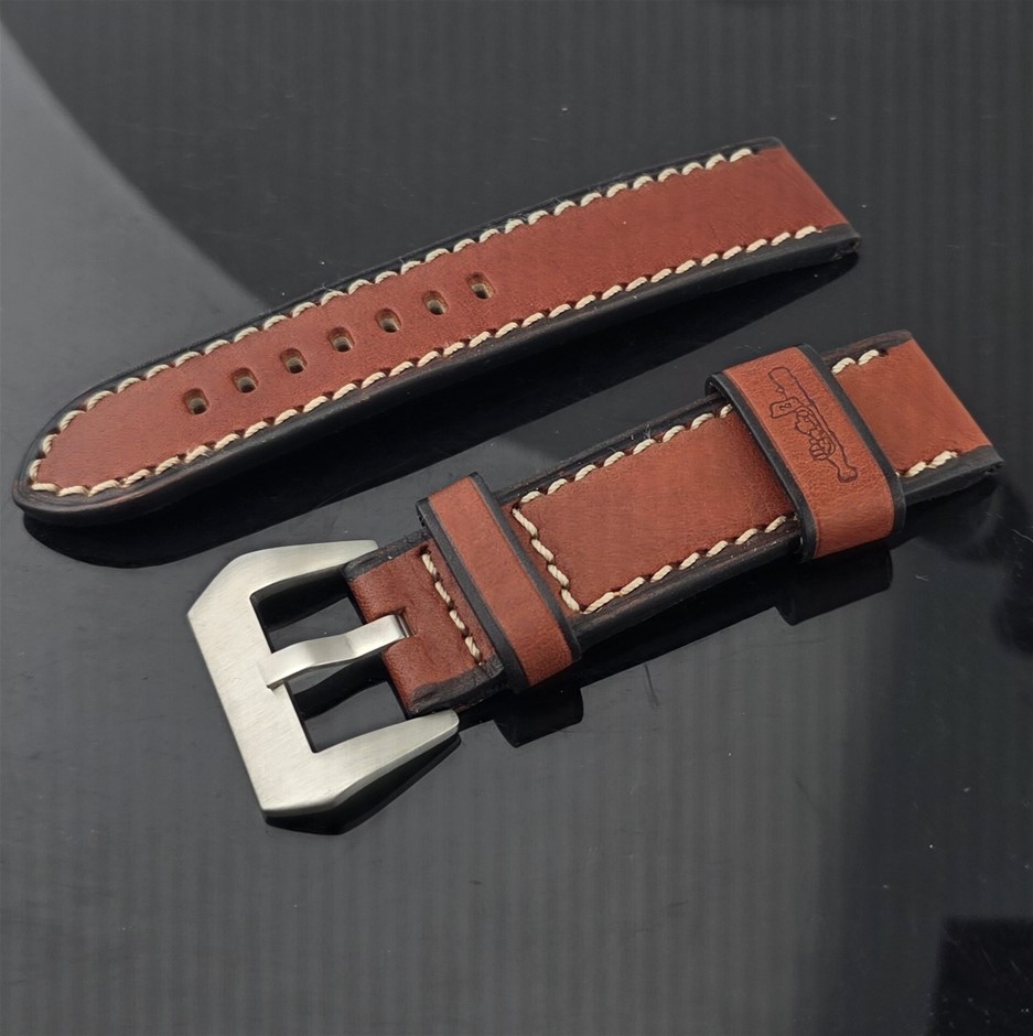 Panerai /other watch strap 24mm Luxury leather handmade band