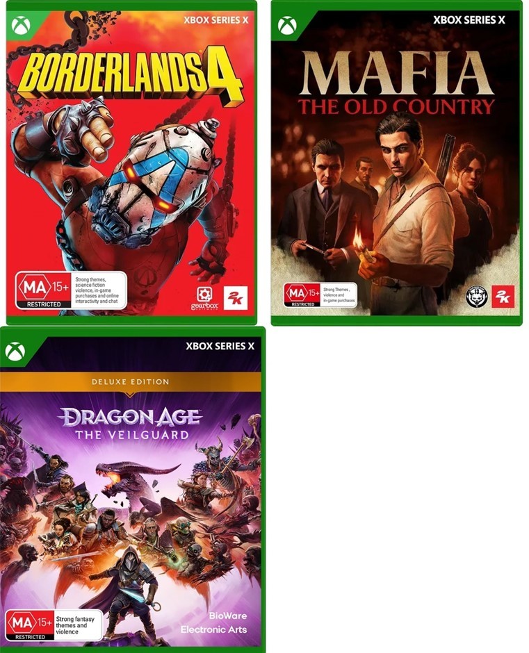3 x XBOX SERIES X GAMES: Borderlands 4, Mafia: The Old Country, Dragon Age: