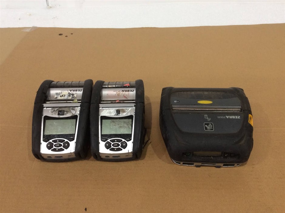 Zebra QLn220 & ZQ520 Mobile Thermal Label Printers (Lot of 3)