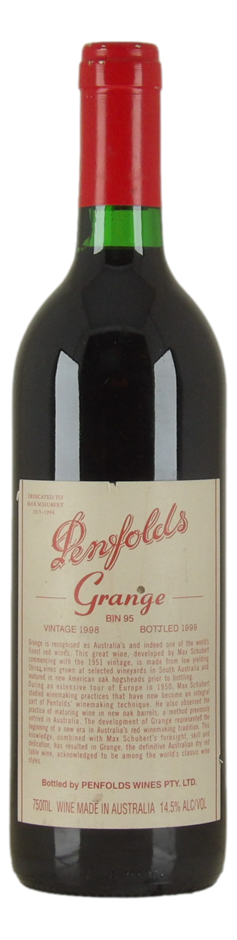 Penfolds Bin 95 Grange 1998 (1x 750mL) SA.