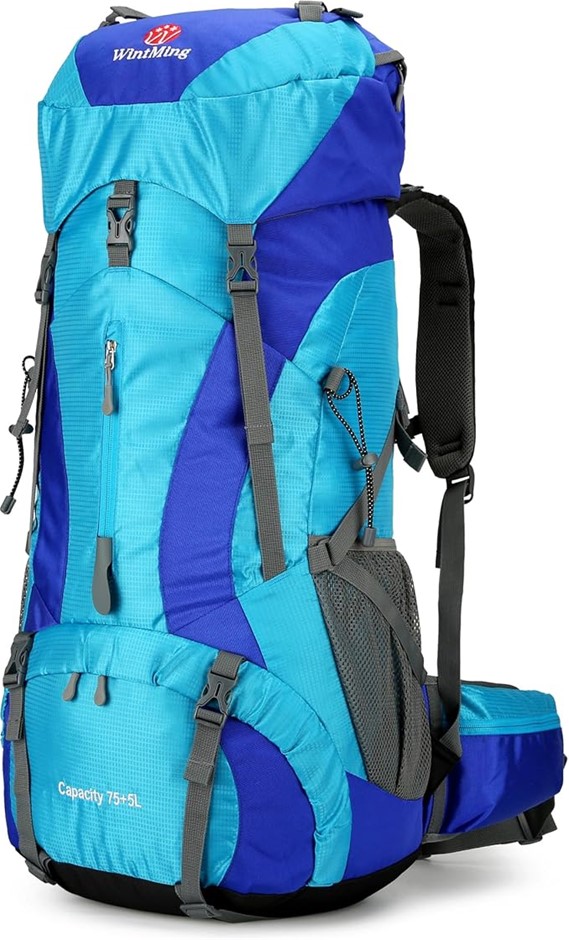 WINTMING 75L Hiking Backpack with Rain Cover Waterproof Camping