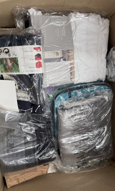 Assorted Box of Curtain, Linen etc. NB: Items may not be in original packa