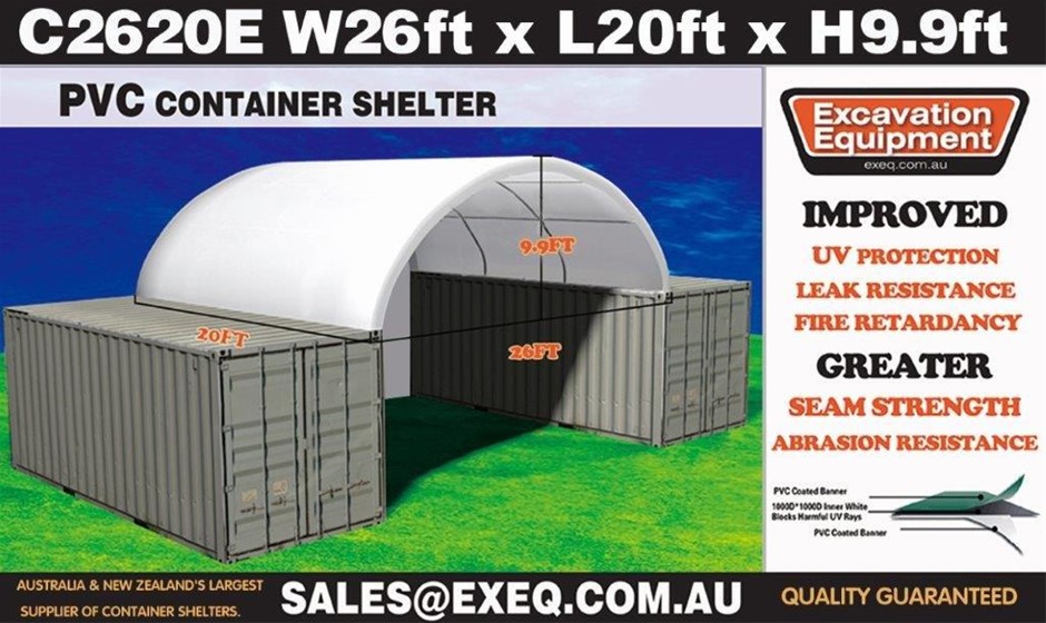 Heavy duty 20ft Container Shelter with End Wall(Unused)