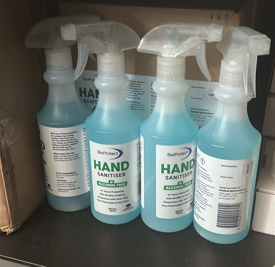 6x BioProtect Hand Sanitiser Spray Bottles