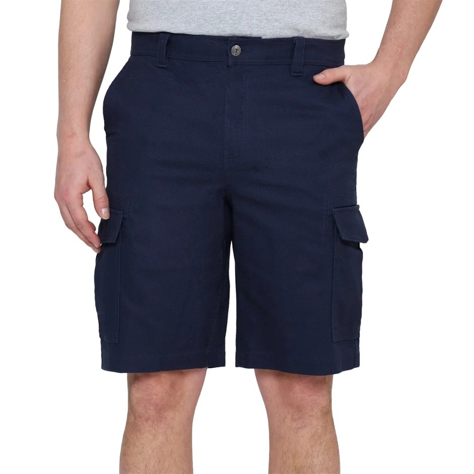 RIDGEPOINT Men's Cargo Shorts, Size 34, 85% Cotton, Navy. NB: may have been