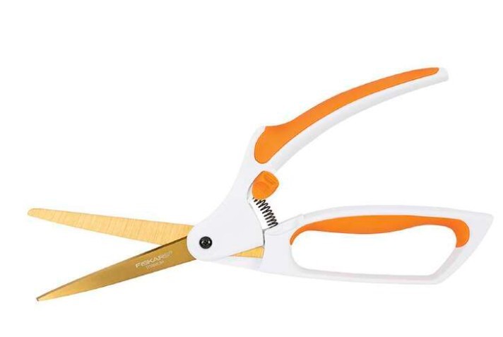 Fiskars Easy Action Titanium Scissors, Spring-Assisted Craft Scissors for P