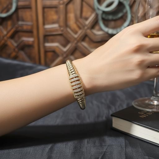 18K/Italy Gold Filled Bangle -(stamped 18K/Italy) Bonus Gift