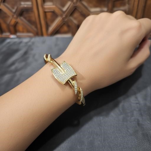 18K/Italy Gold Filled Bangle -(stamped 18K/Italy) Bonus Gift