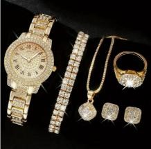 Jewelz Merchants Luxury Gold-Tone 5-Piece Set – FREE $10 Jewellery Box