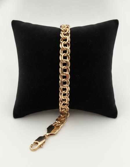 18K/Italy Yellow Gold Filled bracelet(stamped)Warranty Quality-Bonus Gift