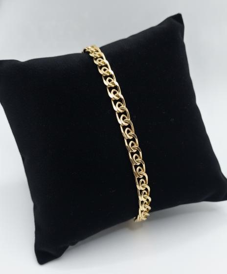 18K/Italy Yellow Gold Filled bracelet(stamped)-Bonus Gift