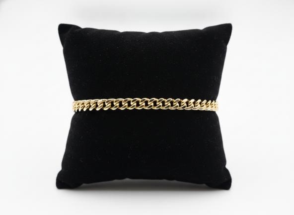 18K/Italy Yellow Gold Filled bracelet(stamped)-Bonus Gift