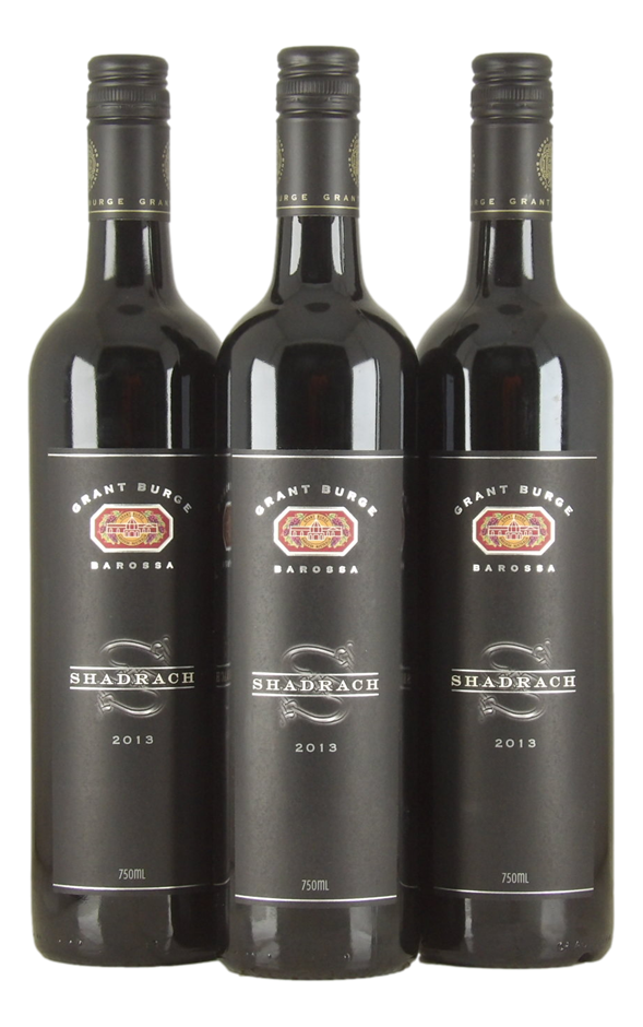 Grant Burge Shadrach Cabernet Sauvignon 2013 (3x 750mL), Barossa Valley.
