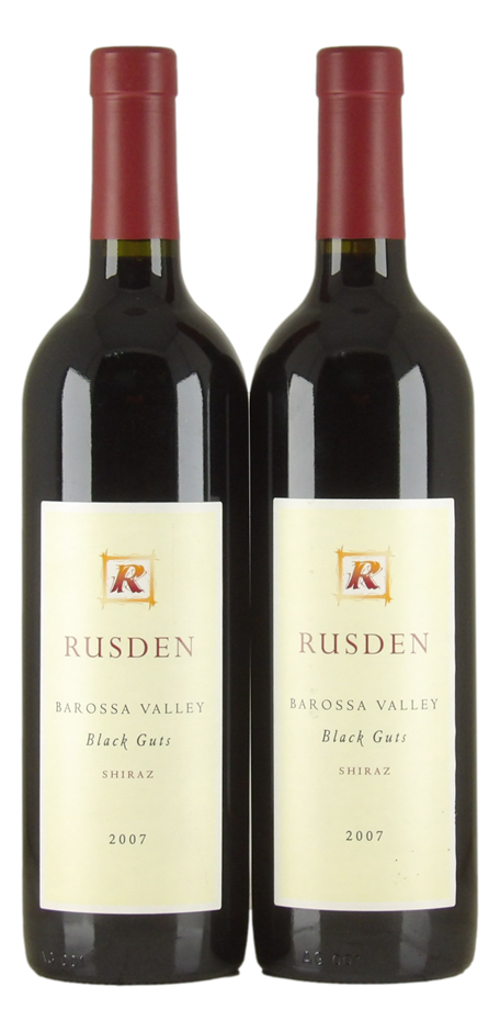 Rusden Black Guts Shiraz 2007 (2x 750mL), Barossa Valley.