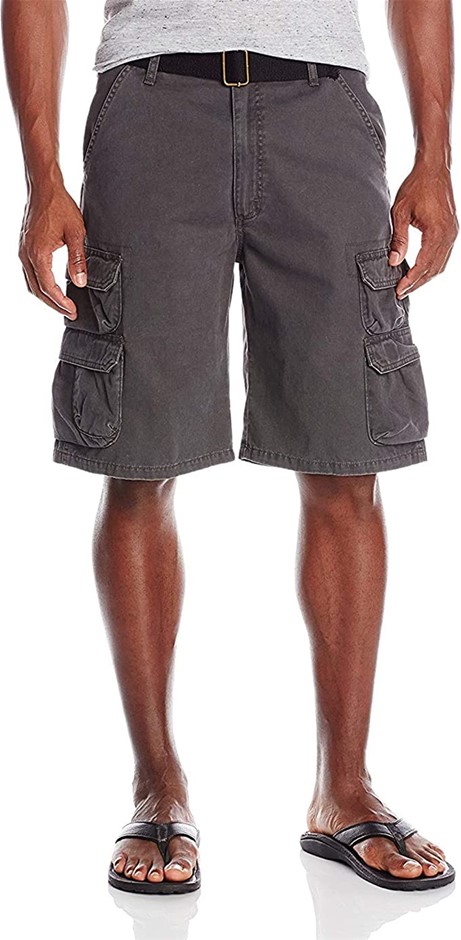 WRANGLER Men's Authentics Premium Cargo Short, Size 30, Anthracite Twill, Z