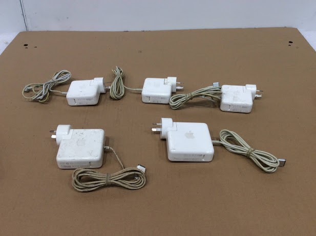 Apple Mixed Model Power Adapters with Cables (Lot of 5)