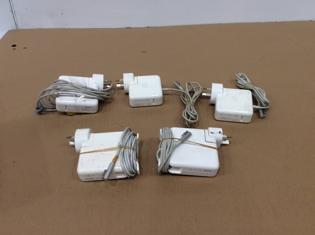 Apple Mixed Model Power Adapters with Cables (Lot of 5)