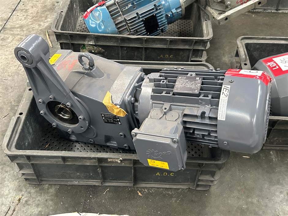 SEW Eurodrive Helical-Bevel Gear Motor with Integrated Reduction Gearbox