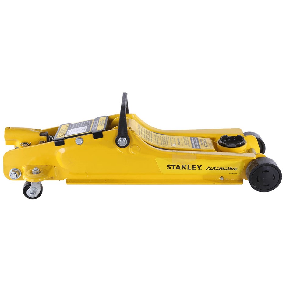 3 x STANLEY 1600kg Low Profile Floor Jack. N.B. Missing handle, this is a r
