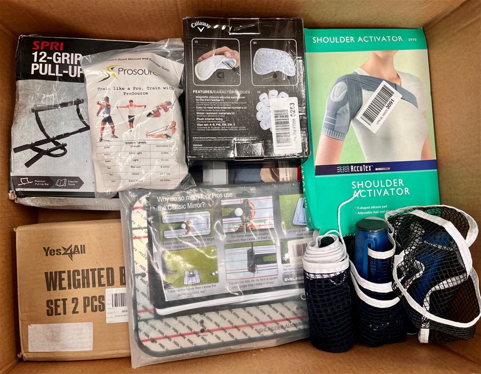 Assorted Sports Products Including SPRI, CALLAWAY, YES4ALL & More. NB: Sold