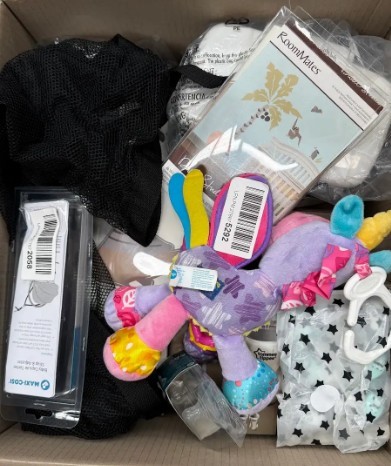 Assorted Box of Baby Items. NB: Items may not be in original packaging and