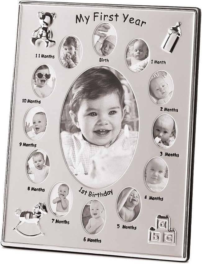 GIFTS & DECOR My First Year Baby Month by Month Photo Picture Frame.