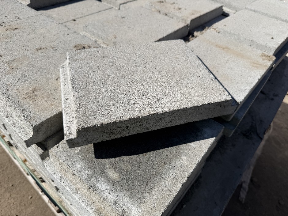 Concrete Blocks Clean Out Backing Tiles - Grey with Smooth Face 290 Back