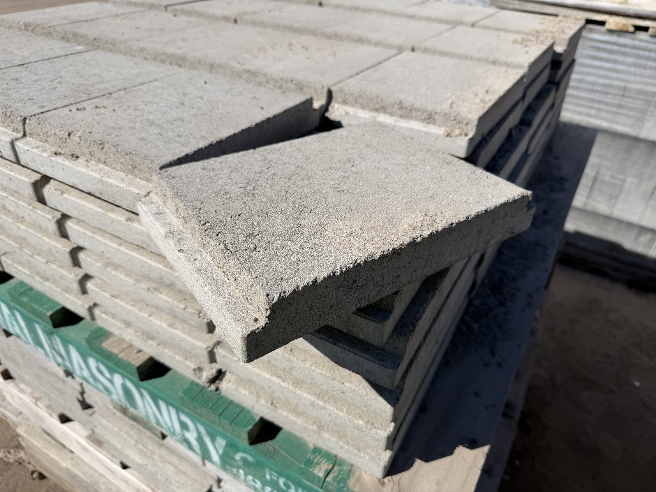 <p>Concrete Blocks Clean Out Backing Tiles - Grey with Smooth Face 350 Back