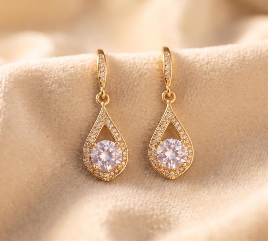 925 Sterling Silver 2.0ct white Earrings Simulated Diamonds
