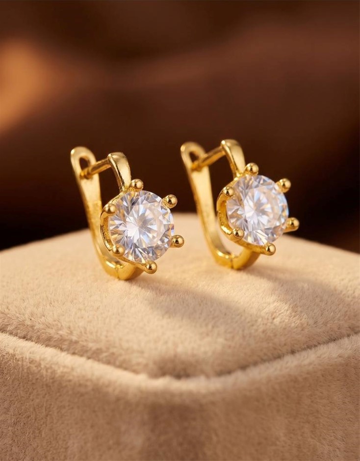 925 Sterling Silver 5.0ctw white Earrings Simulated Diamonds