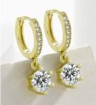 925 Sterling Silver 2.0ctw White Earrings Simulated Diamonds