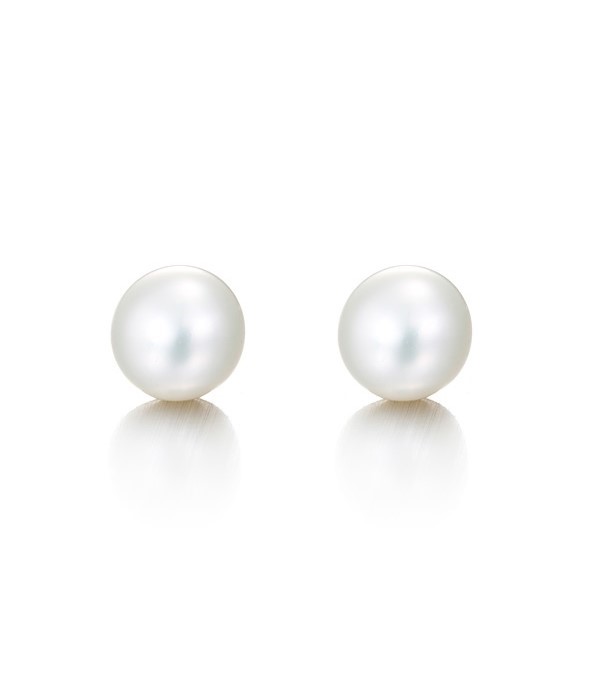 5mm Simulated White Pearl Earrings