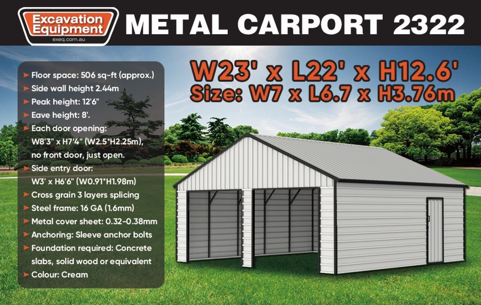 <p>23ft x 22ft Garage / Carport (Unused)</p>
