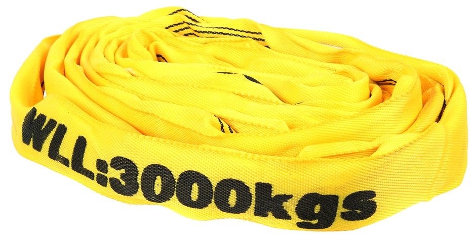 2 x Round Lifting Sling, WLL 3000kg x 3.5M (With Test Cert)