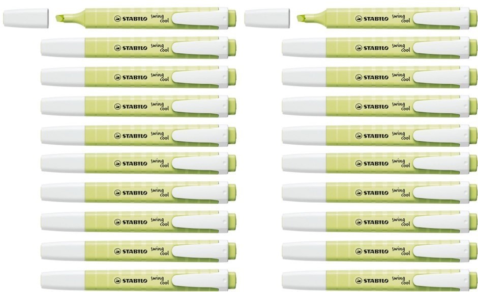 2x STABILO swing cool Pastel - 10pcs - Dash of Lime