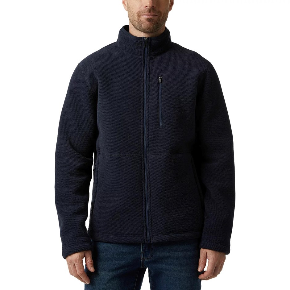 32DEGREES Men's Weekend Zip Sherpa Fleece, Size M, Navy. Buyers Note - Dis