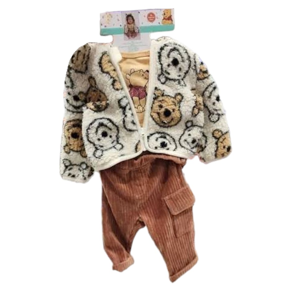 3pc DISNEY Sherpa Set, Size 18M, Winnie The Pooh. Buyers Note - Discount F