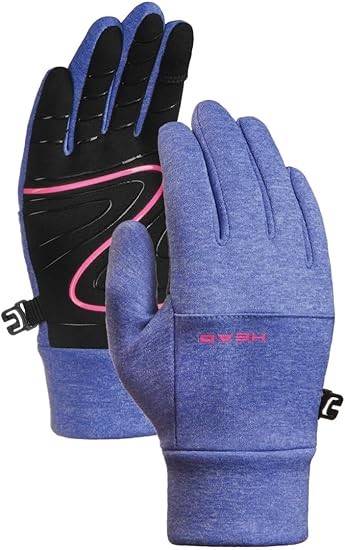 2 Pairs x HEAD Kids' Touchscreen Gloves, Size S (4-6), Purple/Violet/Morado