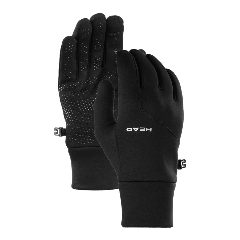 HEAD Men's Sensatec Touchscreen Running Gloves, Size L, 59%Polyester/35%Pol