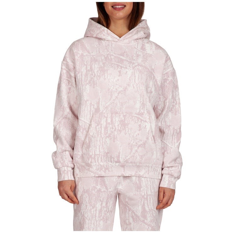 LAZYPANTS Women's Fleece Hoodie, Size M, 70% Cotton, Pink Camo. Buyers Not