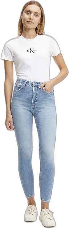 CALVIN KLEIN JEANS Women's High Rise Super Skinny Jeans, Size 32, Denim Lig