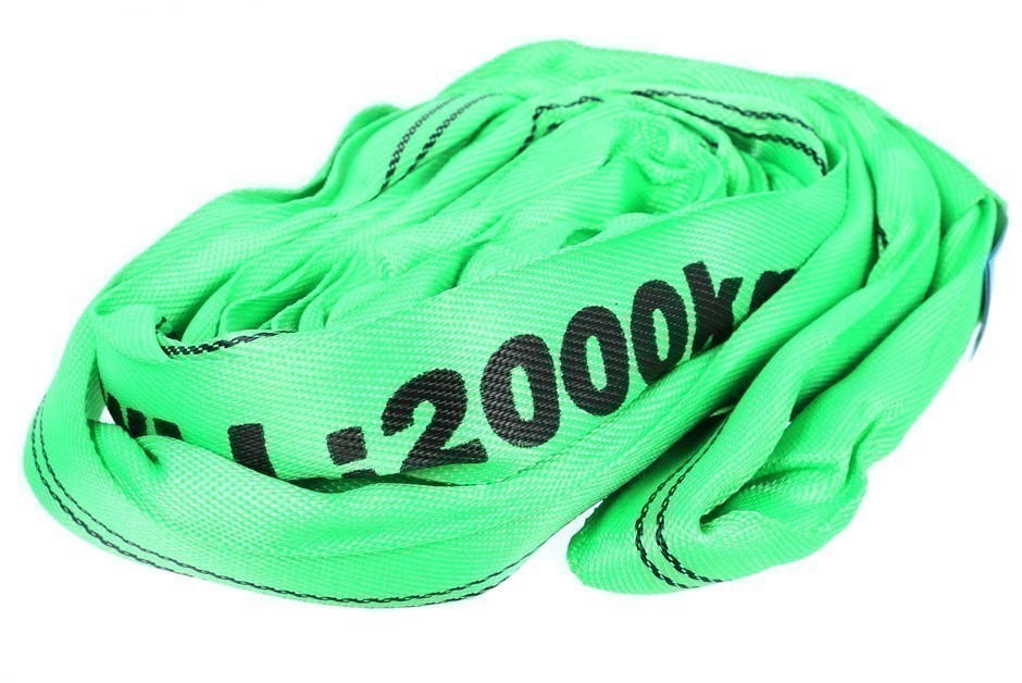 2 x Round Lifting Slings, WLL 2000kg x 2.5M (With Test Cert).