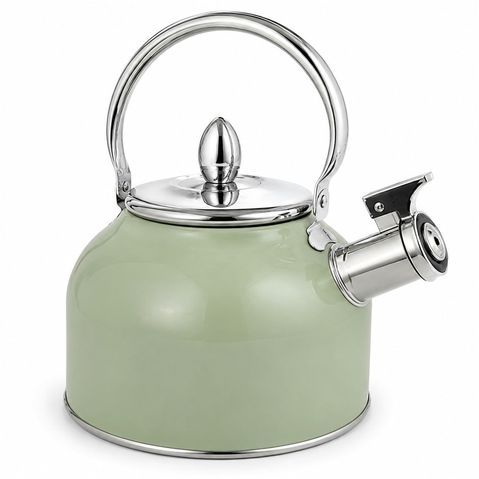 RUYIHOFF Retro Whistling Kettle Stainless Steel 3.0L, Green