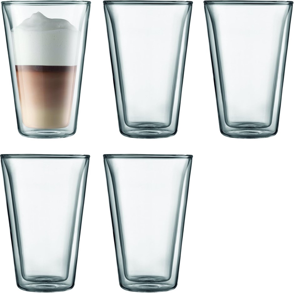 BODUM Double Wall Glass, Canteen 5 Pieces, 400ml
