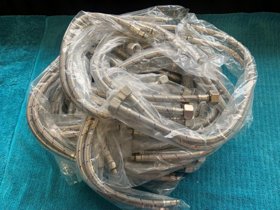 40 Pairs of Hot and Cold Braided Hoses (Unused)