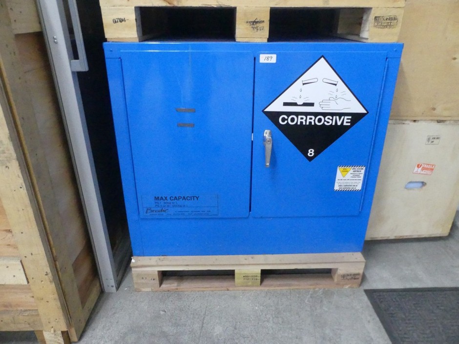 <p>Corrosives liquids storage cabinet 100 litre capacity with shelf</p>