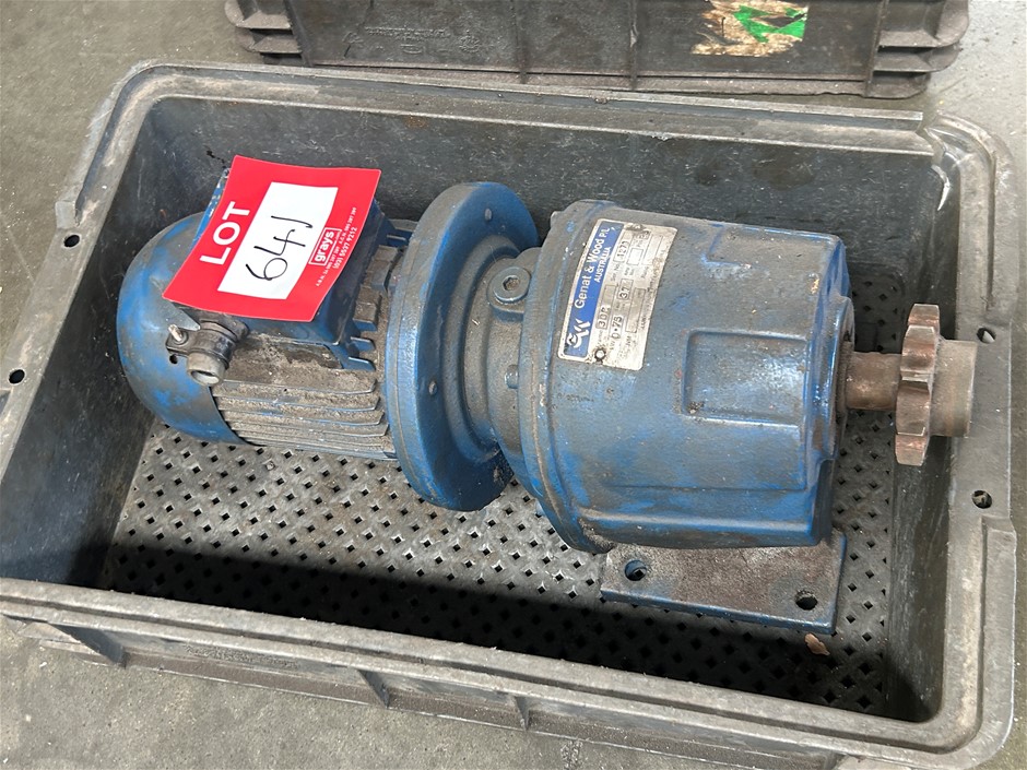 0.75kW Electric Motor with Genat & Wood Gear Box