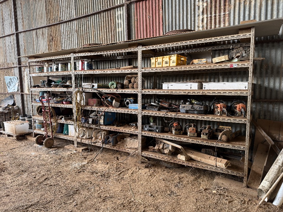 <p>Shelving Unit And Contents</p>